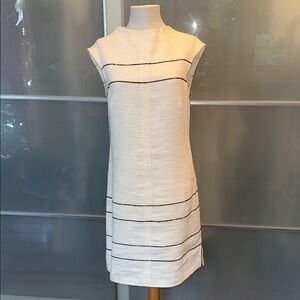 Elegant Cream Sleeveless Dress